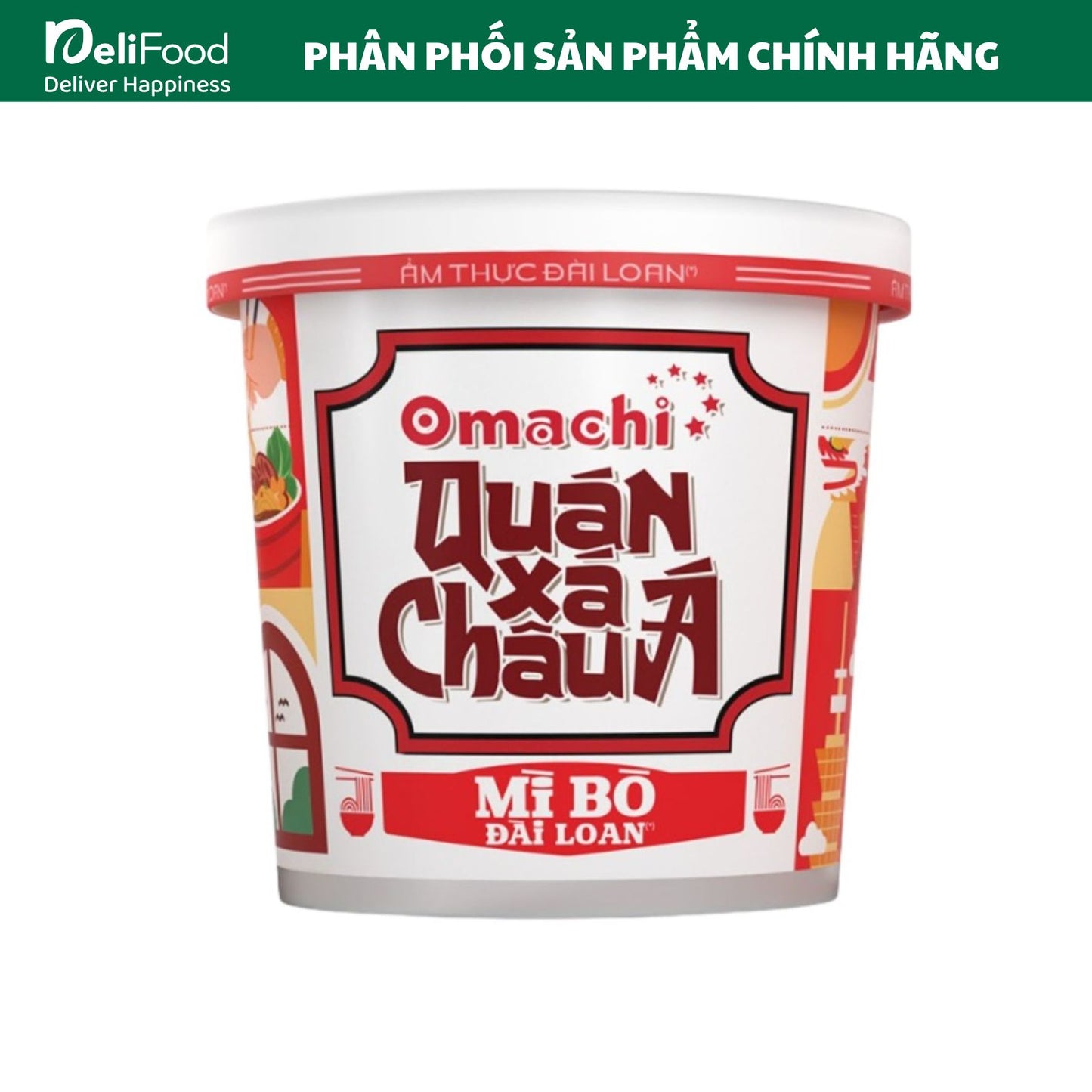 Omachi quán xá Châu Á vị mì bò Đài Loan 93g x 12 hộp