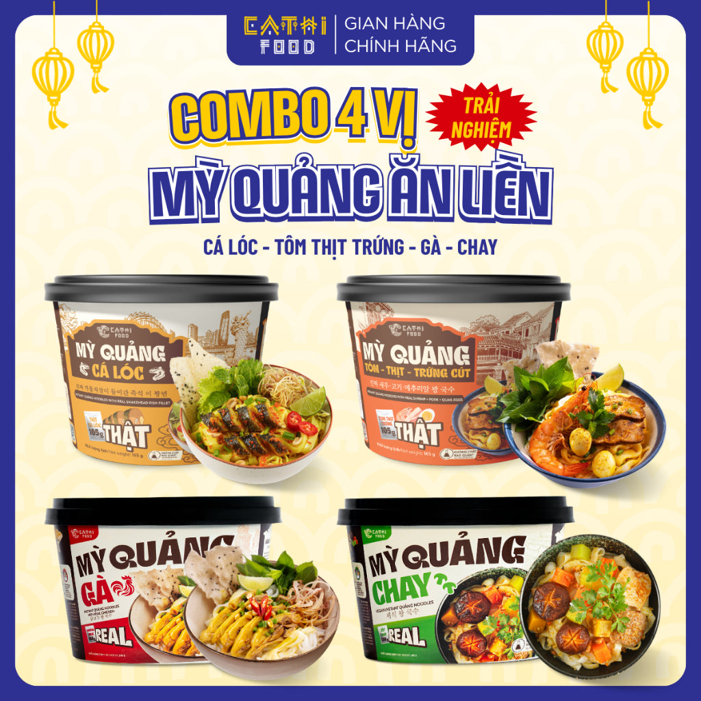 Mỳ quảng Hội An ăn liền CaThifood 4 vị