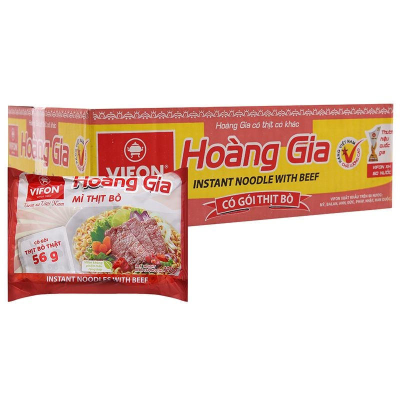 Mì Hoàng Gia vị Bò 120g x 18 gói