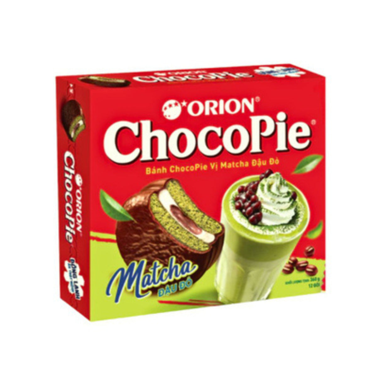 Matcha-Rotbohnen-Chocopie 360g x 8