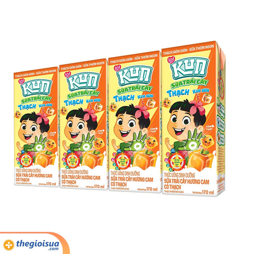 Kun Fruchtmilch Orange mit Geleestückchen