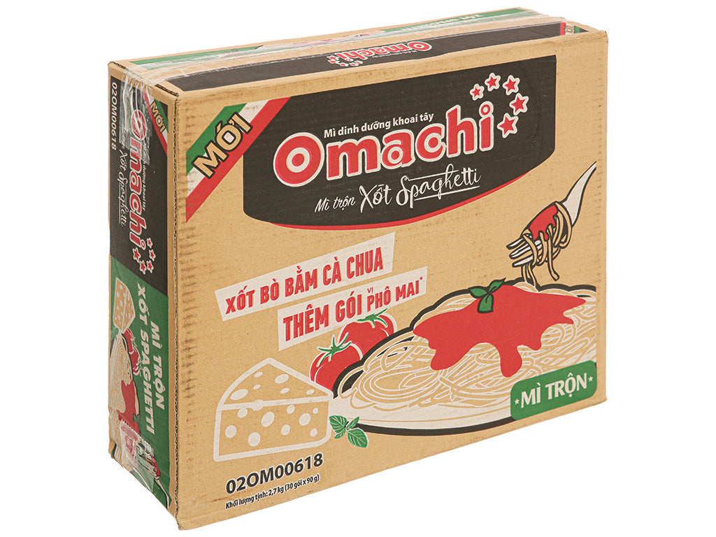 Mì Trộn Khoai Tây Omachi Xốt Spaghetti 90g x 30 gói