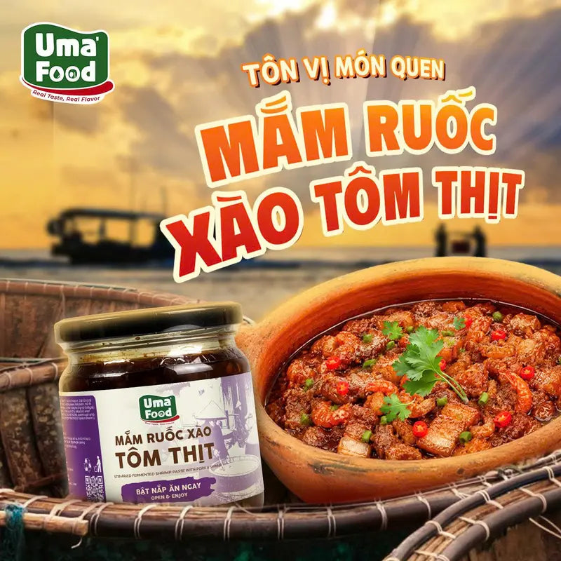 Mắm Ruốc Xào Tôm Thịt Ăn Liền Hao Cơm