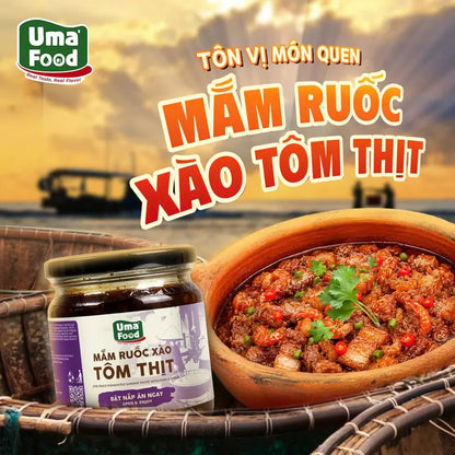 Mắm Ruốc Xào Tôm Thịt Ăn Liền Hao Cơm
