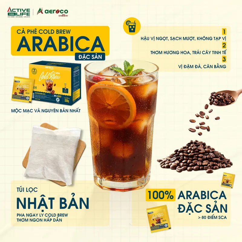Cà phê Coldbrew túi lọc Nhật Bản tiện lợi