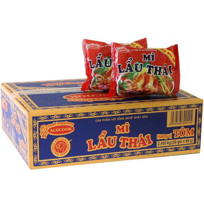 ACECOOK - Instantnudeln "Lẩu Thái" 81g x 30 Packungen