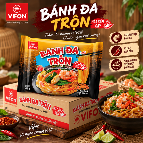 Combo 5 gói bánh đa trộn Vifon