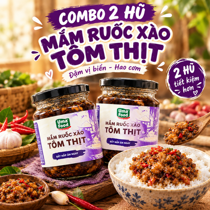 Mắm Ruốc Xào Tôm Thịt Ăn Liền Hao Cơm