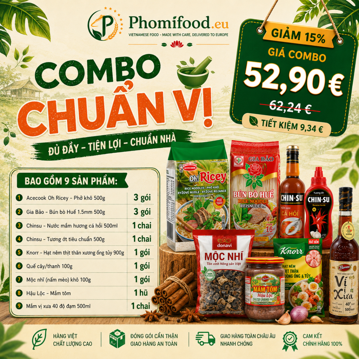 COMBO CHUẨN VỊ