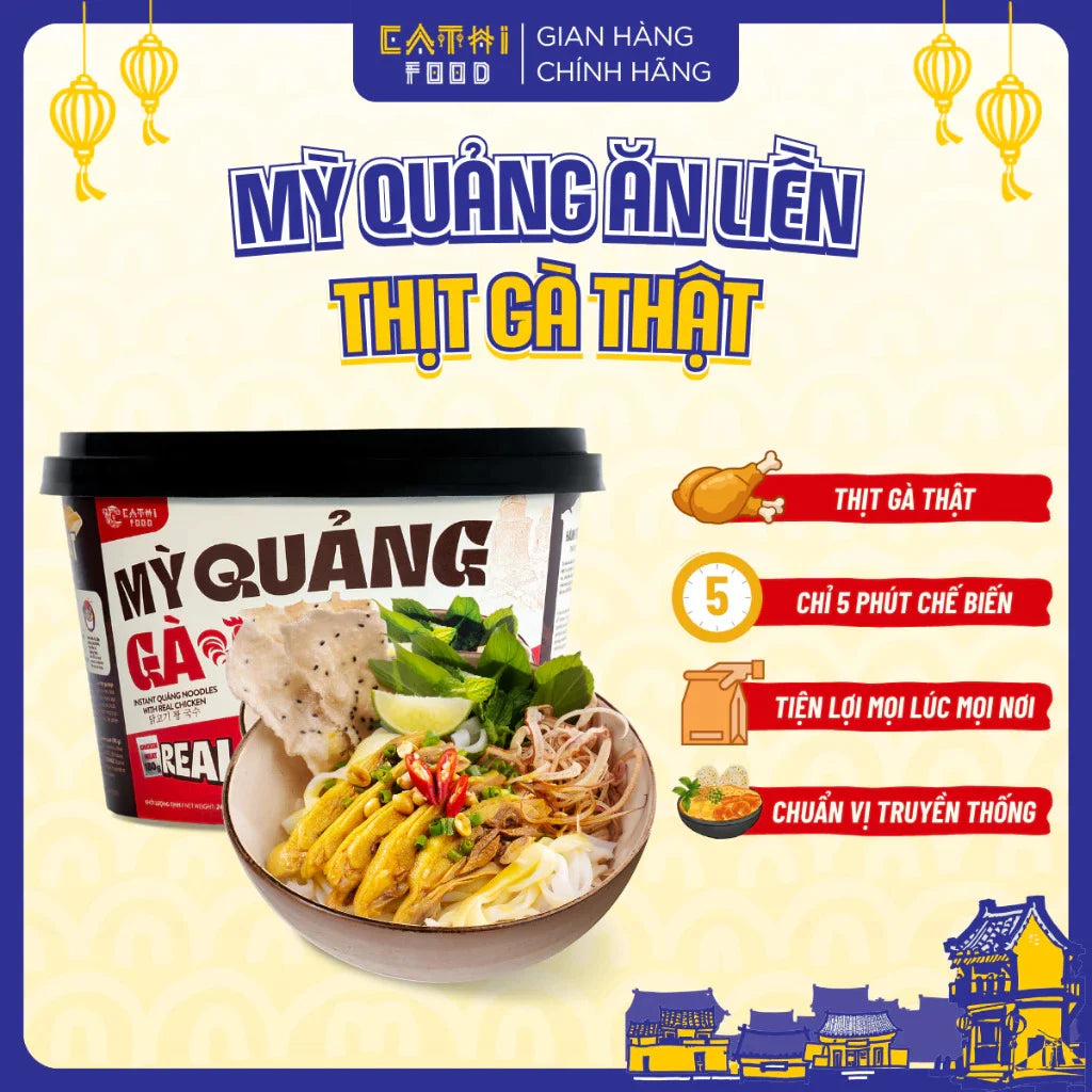 Mỳ quảng Hội An ăn liền CaThifood 4 vị
