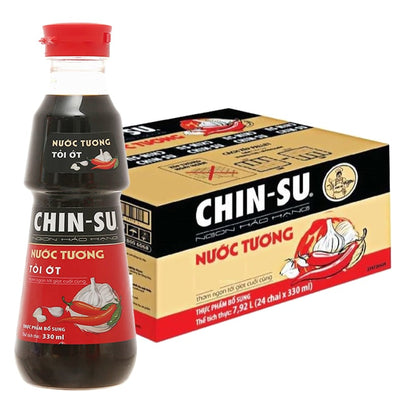 Nước Tương Chinsu Tỏi Ớt 330ml x 24