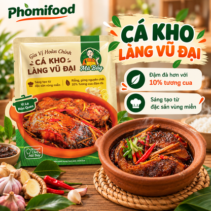 Combo 2 gói gia vị cá kho làng Vũ Đại hoàn chỉnh Má Bảy