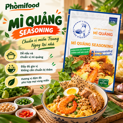 Gói gia vị hoàn chỉnh nấu MÌ QUẢNG 65g không Cay