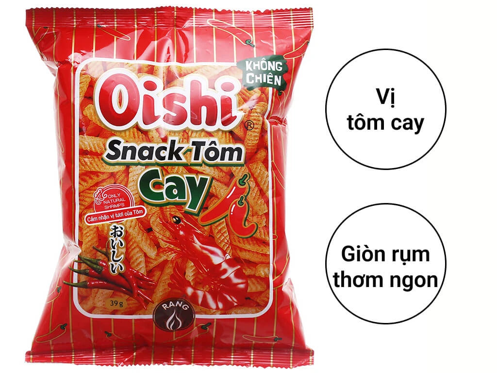 Chip Oishi tôm cay 80 gói 32g x 80 gói / bịch